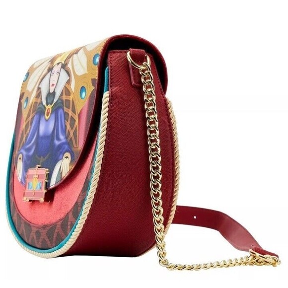 Loungefly Disney Crossbody Bag Snow White Evil Queen Throne Heart Box Cosplay - Picture 2 of 16